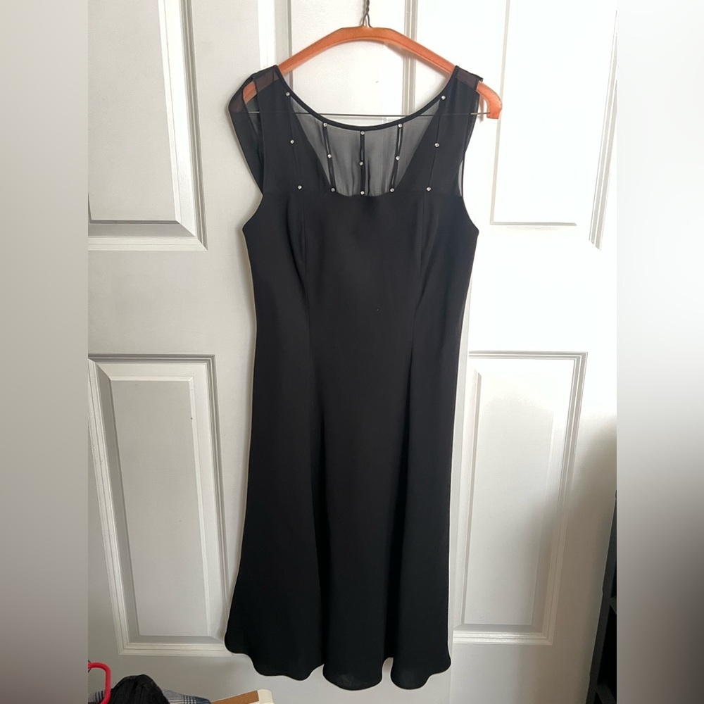 Black Rhinestone Evan Picone Formal Dress